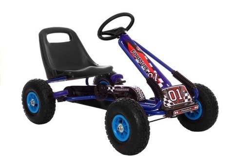 Gokart Niebieski A-15 Pompowane Koła LEAN CARS