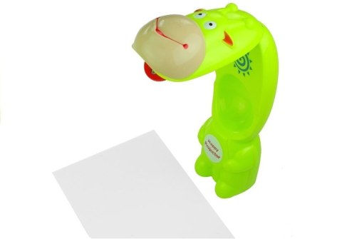 Projektor Do Rysowania Rzutnik Krówka 3 Dyski Pisaki Zielony 3w1 LEAN Toys