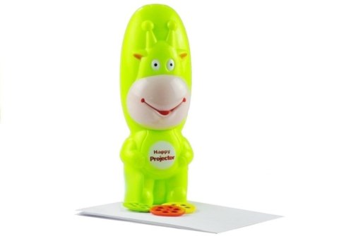 Projektor Do Rysowania Rzutnik Krówka 3 Dyski Pisaki Zielony 3w1 LEAN Toys