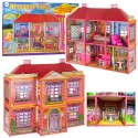 Willa Duży Domek Dla Lalek 6 Pokoi Meble Akcesoria 128 el. LEAN Toys