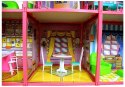 Willa Duży Domek Dla Lalek 6 Pokoi Meble Akcesoria 128 el. LEAN Toys
