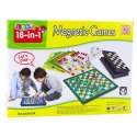 Zestaw Gier Rodzinnych 18w1 Szachy Magnetyczna Szachownica LEAN Toys