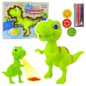 Projektor Dinozaur T-Rex Do Rysowania Malowania 18 Obrazków Pisaki 2w1 LEAN Toys