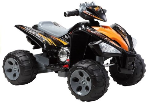 Quad Pojazd Na Akumulator Dla Dziecka Terenowy Światła LED Panel MP3 Czarny LEAN CARS