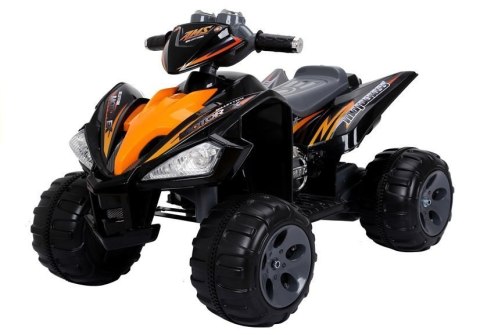 Quad Pojazd Na Akumulator Dla Dziecka Terenowy Światła LED Panel MP3 Czarny LEAN CARS
