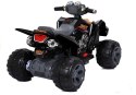 Quad Pojazd Na Akumulator Dla Dziecka Terenowy Światła LED Panel MP3 Czarny LEAN CARS