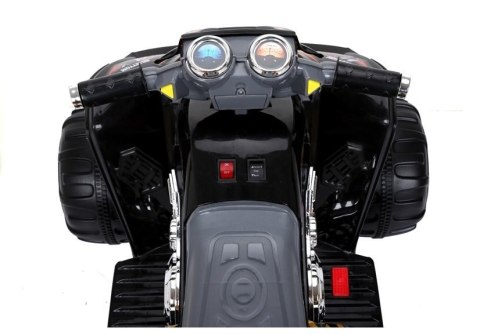 Quad Pojazd Na Akumulator Dla Dziecka Terenowy Światła LED Panel MP3 Czarny LEAN CARS