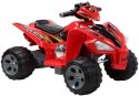 Quad Pojazd Na Akumulator Dla Dziecka Terenowy Światła LED MP3 Czerwony LEAN CARS