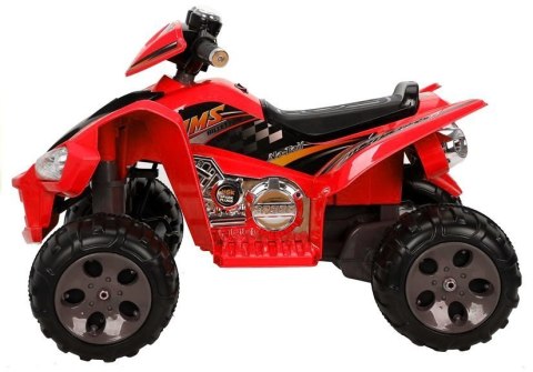Quad Pojazd Na Akumulator Dla Dziecka Terenowy Światła LED MP3 Czerwony LEAN CARS