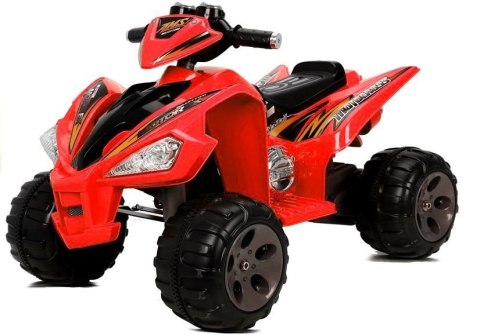 Quad Pojazd Na Akumulator Dla Dziecka Terenowy Światła LED MP3 Czerwony LEAN CARS