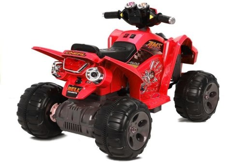 Quad Pojazd Na Akumulator Dla Dziecka Terenowy Światła LED MP3 Czerwony LEAN CARS