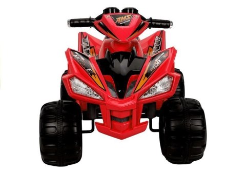Quad Pojazd Na Akumulator Dla Dziecka Terenowy Światła LED MP3 Czerwony LEAN CARS
