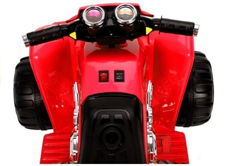 Quad Pojazd Na Akumulator Dla Dziecka Terenowy Światła LED MP3 Czerwony LEAN CARS