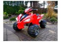 Quad Pojazd Na Akumulator Dla Dziecka Terenowy Światła LED MP3 Czerwony LEAN CARS