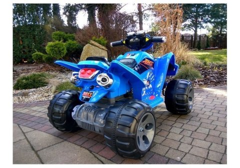 Quad Pojazd Na Akumulator Dla Dziecka Terenowy Światła LED MP3 Niebieski LEAN CARS