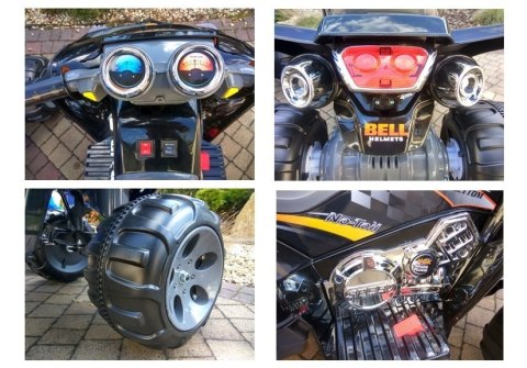 Quad Pojazd Na Akumulator Dla Dziecka Terenowy Światła LED MP3 Niebieski LEAN CARS