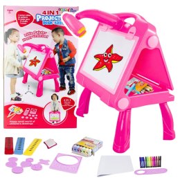 Tablica Sztaluga Projektor Stolik Do Malowania Rysowania 4w1 49 cm LEAN Toys