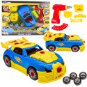 Zestaw Małego Mechanika Rozkręcany Samochód Wkrętarka Światła Dźwięki LEAN Toys