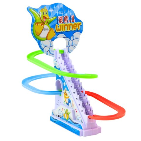 Zestaw Pingwiny Interaktywne Na Ruchomych Schodach Dla Dzieci LEAN Toys