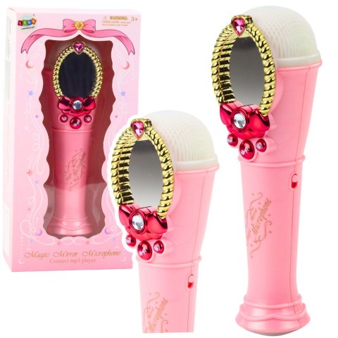 Magiczne Lustro Z Mikrofonem USB MP3 Światła Dźwięki Różowy LEAN Toys
