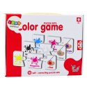 Puzzle Edukacyjne Kolory Po Angielsku 10 Połączeń LEAN TOYS