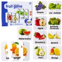 Puzzle Edukacyjne Układanka Owoce 10 Połączeń Nauka Angielskiego LEAN Toys