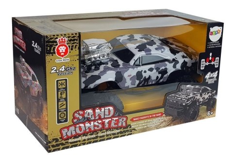 Auto Terenowe Zdalnie Sterowane 2.4G 4x4 Biało-Czarne Moro LEAN Toys