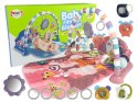 Mata Dla Niemowlaka Z Pianinkiem Grzechotki Gryzak Lusterko Dźwięk Różowa LEAN Toys