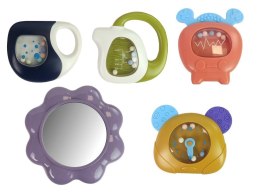 Mata Dla Niemowlaka Z Pianinkiem Grzechotki Gryzak Lusterko Dźwięk Różowa LEAN Toys