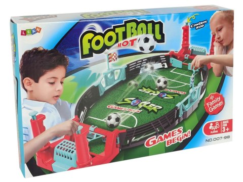 Gra Zręcznościowa Stołowa Mini Piłka Nożna Piłkarzyki Bramka LEAN Toys