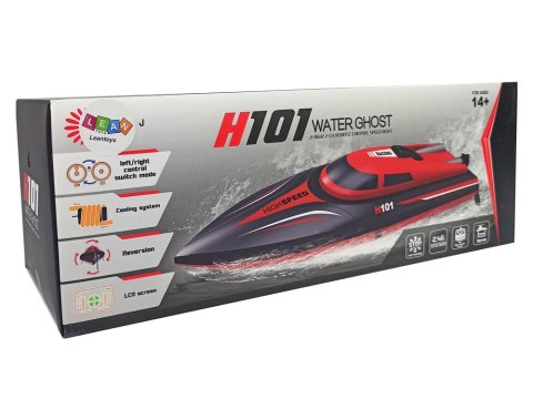 Łódź Motorówka Zdalnie Sterowana H101 Czerwona 1:48 2.4G 35 km/h LEAN Toys