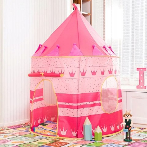 Namiot Domek Pałac Księżniczki Dla Małej Księżniczki Różowy 135 x 105 cm LEAN Toys