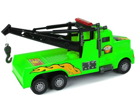 Auto Ciężarówka Holownik Pomoc Drogowa 1:10 Lina Zielona LEAN Toys