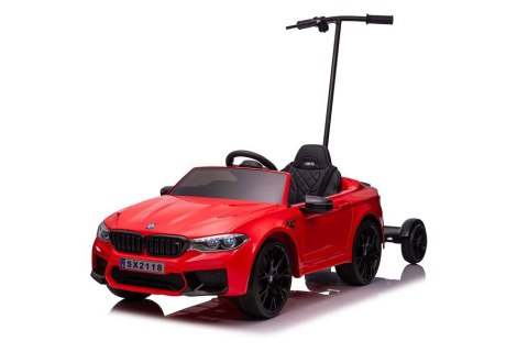 Auto Na Akumulator BMW M5 Z Platformą Dla Rodzica Czerwone Lakierowane LEAN CARS