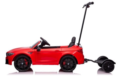 Auto Na Akumulator BMW M5 Z Platformą Dla Rodzica Czerwone Lakierowane LEAN CARS