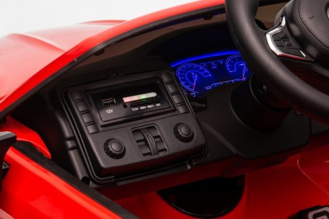 Auto Na Akumulator BMW M5 Z Platformą Dla Rodzica Czerwone Lakierowane LEAN CARS