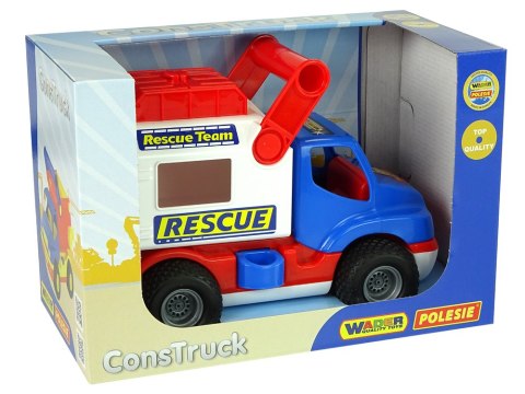 Samochód Ratowniczy Auto ConsTruck Niebiesko Biały Polesie 41937 Wader Polesie