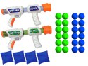 Gra Zręcznościowa 4 w 1 Rzut Do Celu Woreczki Pistolet na Piankowe Kulki LEAN Toys