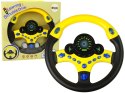 Interaktywna Kierownica Żółta Symulator Jazdy Dźwięki Światła LEAN Toys