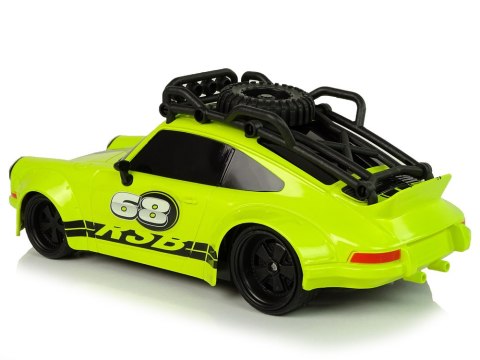 Samochód Sportowy 1:18 Zielone Koło Zapasowe Pilot LEAN Toys