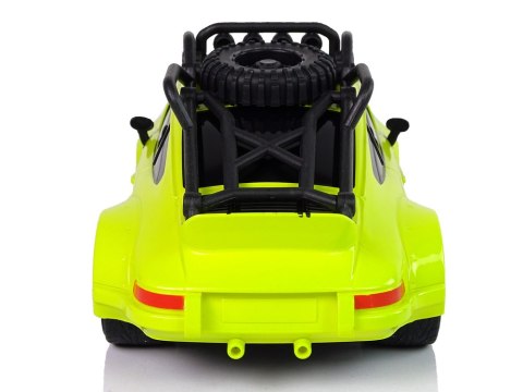 Samochód Sportowy 1:18 Zielone Koło Zapasowe Pilot LEAN Toys
