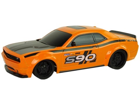 Zdalnie Sterowane Auto Sportowe 1:24 Wyścigi Pomarańczowe 27 R/C Pilot LEAN Toys