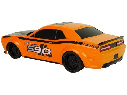 Zdalnie Sterowane Auto Sportowe 1:24 Wyścigi Pomarańczowe 27 R/C Pilot LEAN Toys