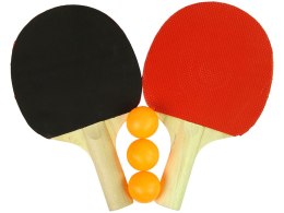 Drewniane Paletki Do Ping Ponga 3 Piłki Pokrowiec LEAN Toys