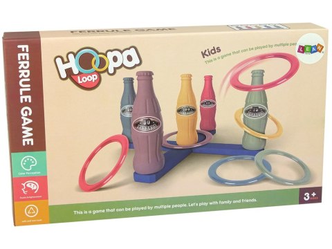 Gra Zręcznościowa Rzut Obręczą Butelki z Punktami 10 El. LEAN Toys