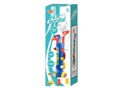 Duży Zestaw Do Gry W Golfa Mini Golf + Wózek Golfowy LEAN Toys