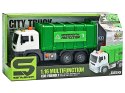 Śmieciarka Napęd Frykcyjnym Efekty Dźwiękowe Zielona 1:16 Segregowanie LEAN Toys