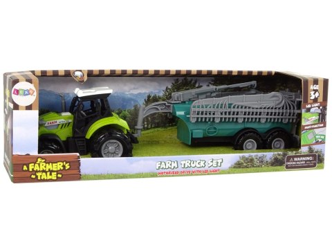 Traktor Rolniczy z Opryskiwaczem Farma Dźwięk Zielony LEAN Toys