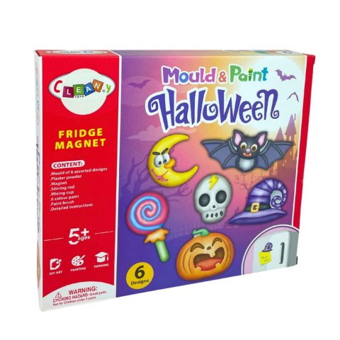 Zestaw Kreatywny DIY Halloween Magnesy Odlewy Gipsowe Dynia LEAN Toys