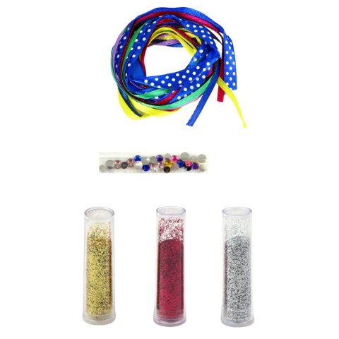 Zestaw Kreatywny Do Robienia Bransoletek DIY Brokat Wstążki LEAN Toys